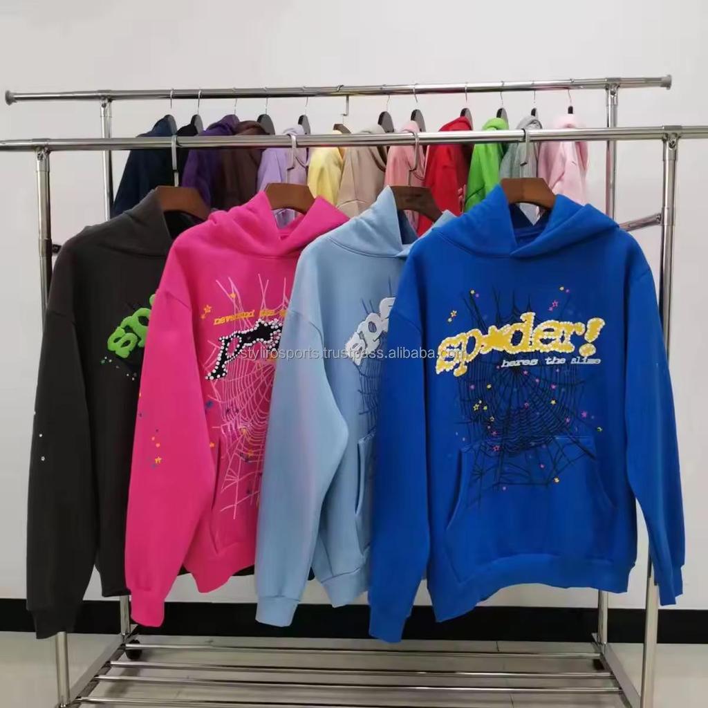 Young Thug Style Spider Web Hoodie Set