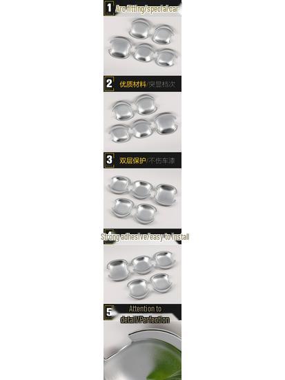 Compatible Door Bowl Sequin Protective Stickers for 08-13 RAV4 - Electroplated, Anti-Scratch, Wear-Resistant Decorative Frame.