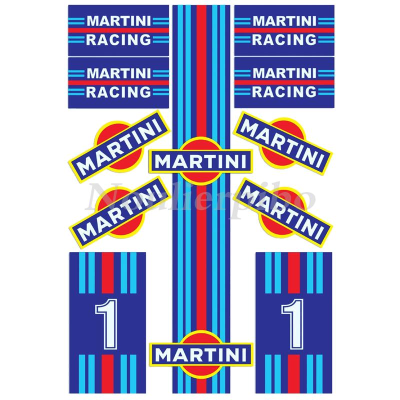 Zestaw 30 cm Wycinane Naklejki PCV Martini Racing Paski do Samochodu Moto Naklejka Winylowa Zewnętrzna Naklejki na Karoserię Wsparcie Prywatnej Personalizacji