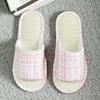 Fashion 2025 New Women's Fashion Home Linen Couple Slippers Breathable Home Shoes Moisture Absorbing Anti Slip Cotton Zapatos De Mujer