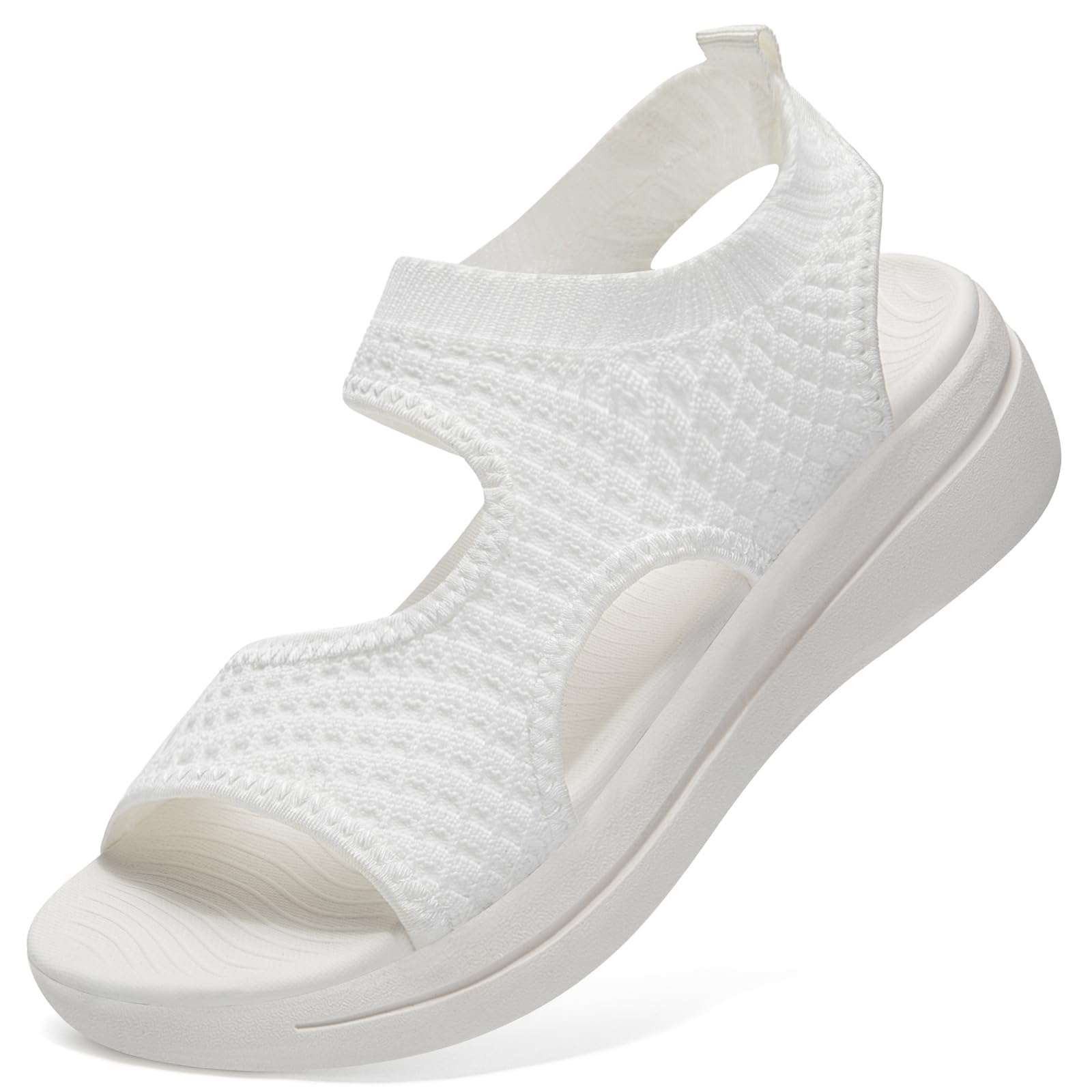 

Sport Knit Office Comfortable for Thick All Size [STRDEOUT] Women s Sandals, Sandals, Mesh, Summer, White, Sandals, Walking, Sole, Lightweight,