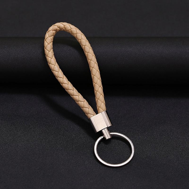 Handmade Leather Rope Keychain Car Key Chain Bag Pendant Accessories