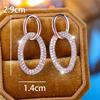 Cute Female Crystal White Black Zircon Stud Earrings Vintage Rose Gold Color Party Wedding Jewelry For Women
