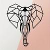 Geometric Elephant Head Metal Wall Art Contemporary Decorative Sculpture for Enhancing Your Living Room Wall Décor