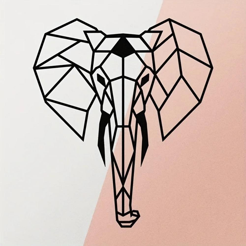 Геометрическая голова слона — фото 4