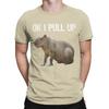 Ok I Pull Up Capybara T-Shirt Men Casual Pure Cotton Tees Crewneck Short Sleeve T Shirt Summer Tops