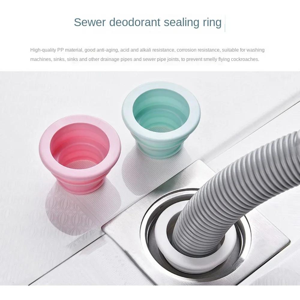 Silicone Floor Drain Cover, Bathroom Kitchen Pipeline, Sewer Anti Blocking, Insect Proof, and Odor Proof Sealing Ring