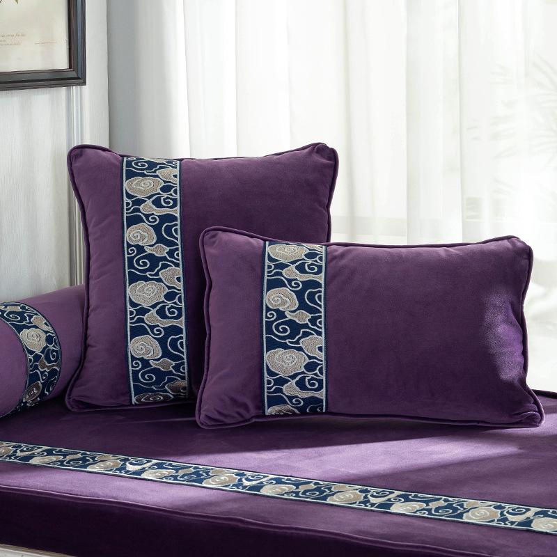 

Бархатная подушка в китайском стиле Подушка для спины для гостиной Прикроватная спинка 30*50cm