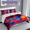 3pcs Custom Name Poppy Playtime Bedding Set,Includes 1 Duvet Cover and 2 Pillowcases,All-season Bedroom Decor