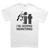 StickUnisex Hunting Unisex Cotton T Shirt Casual Sporty Style White