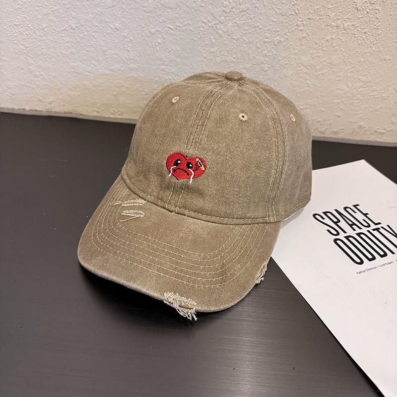 Shaped Crying Heart Baseball Hat With Adjustable Sun Protection Breathable Gift