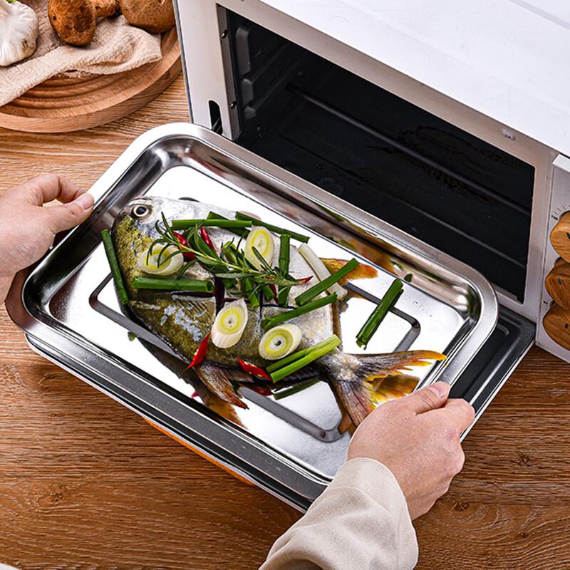 Pabei Nerezová obdélníková pečicí a servírovací pánev 304