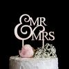 Rustic Wedding Decor Wooden Letter Mr&Mrs Love Just Married Cake Topper Bride Groom Wedding Engagement Party Decoration Supplies