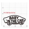 Sticker Town VANS Style BABY IN THE CAR Baby Marker A, Whites