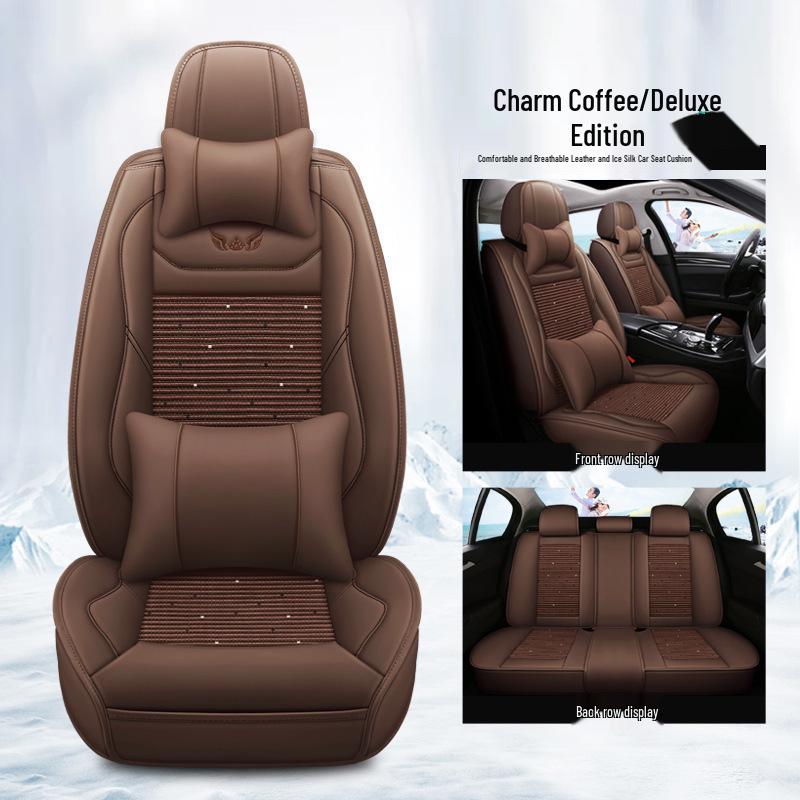 Universal Leather Cartoon Car Seat Covers for All Seasons - Compatible with Reina, MG, K3, K5, Elantra