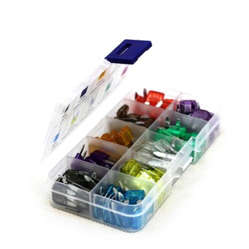 120Pcs Mini Car Boat Truck Blade Fuse Box Assortment 2A 3A 5A 7.5A 10A 15A 20A 25A 30A 35A