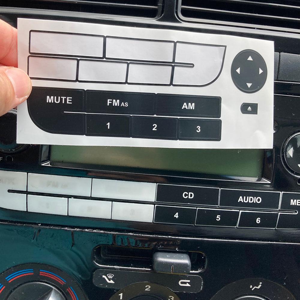 Autoradio-Taste Reparaturaufkleber für Fiat Grande Punto Radio Stereo Abgenutzte Abblätternde Taste Reparatur Aufkleber Aufkleber Autozubehör