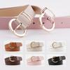 Trendy Textured PU Women's Belt with Needle Buckle for Jeans