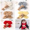 Faux Rabbit Fur Children Neck Scarf Cross Children Neck Warmer Kids Winter Scarves  Autumn/Winter