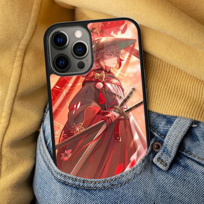 Kaedehara Kazuha Genshin Impact Soft Phone Case for iPhone 17 Air 16e Pro max 15 Pro 13 14 Plus 11 12 MagSafe Magnetic Coque