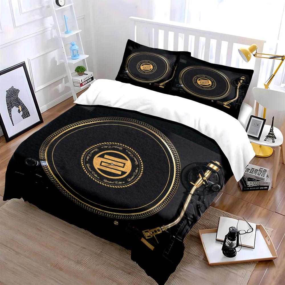 Luxury Turntable Set For Djs Multiple Sizes Kid'S And Adults' Bedroom Exquisite 3Pc Bedding Set, Gift
