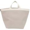 Used AUTHENTIC Herve Chapelier Luxe Boat-Shaped Tote Bag L Beige Cotton