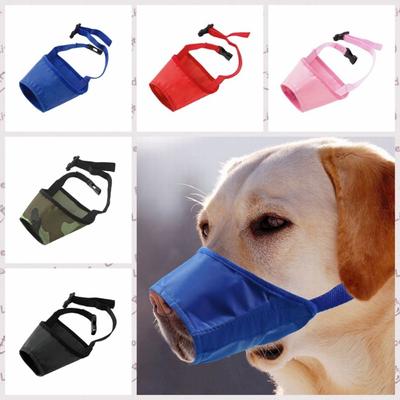Dog Mouth Guard Cover Adjustable Anti Bite Dogs Soft Polyester Dog Mouth Mask Breathable Dogs Mouth Cover Anti Stop Chewing