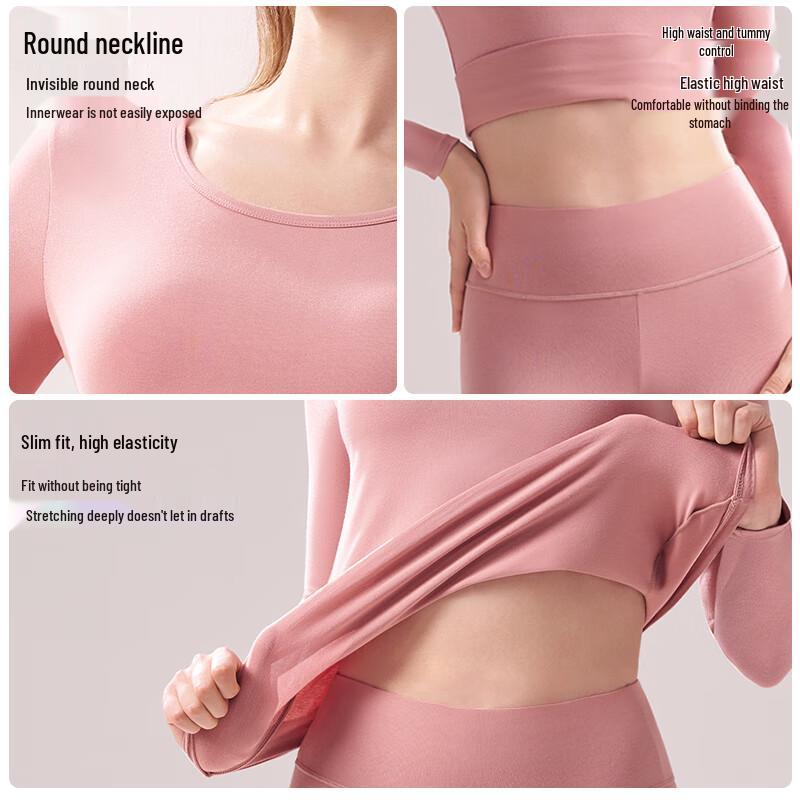 Oudifen Women's 10A Antibacterial Cotton Thermal Underwear Set