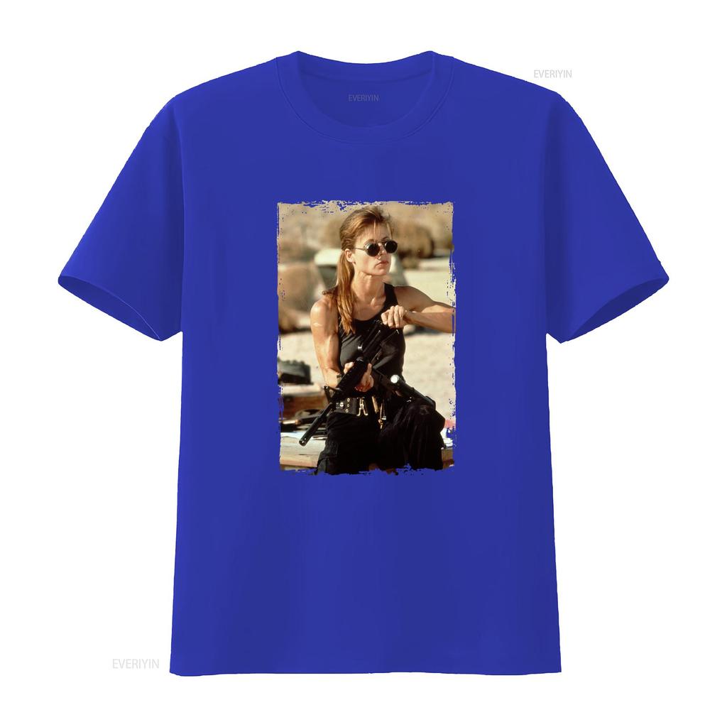 Sarah Connor Terminator 2 T Shirt Action Movie Inspired Retro Style Perfect for Fans vintage Washed Comfortable