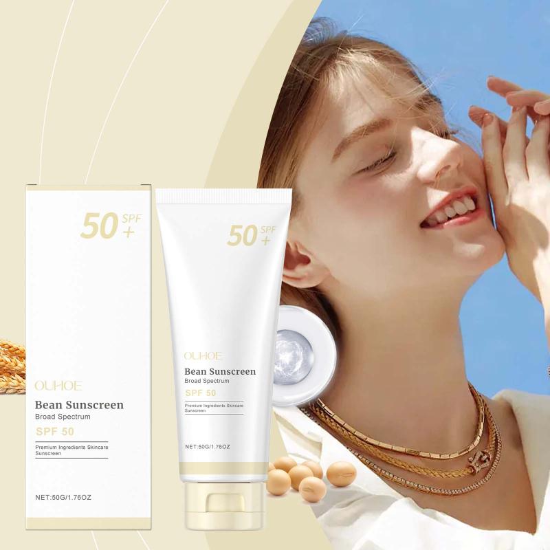 SPF 50 Plus Mild Moisturizing Sunscreen Lightweight Non Greasy Face Sunblock for Sports and Travel
