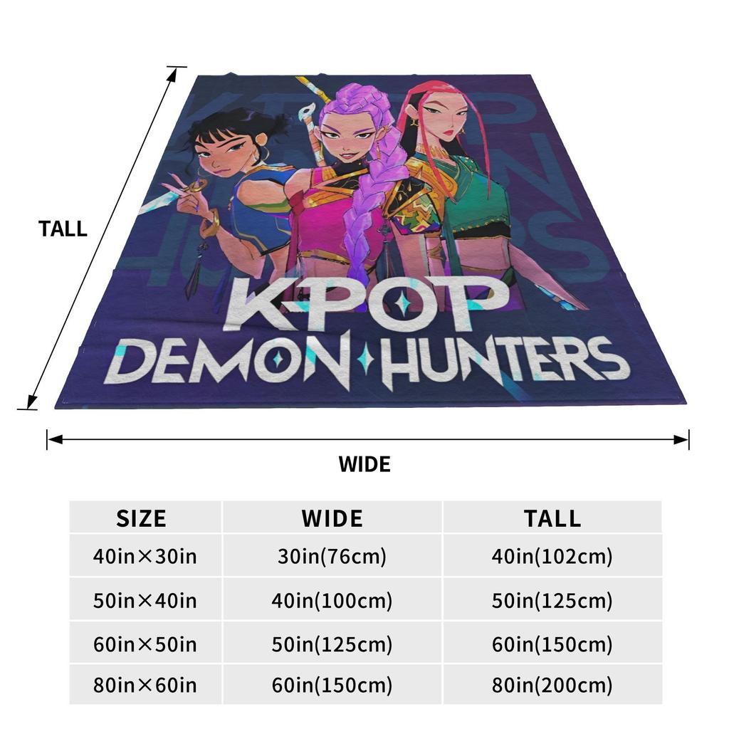 KPop Demon Hunters Anime Blankets Quality Soft Warm  Throw Blanket Autumn Kids Home Decor Graphic Bedspread