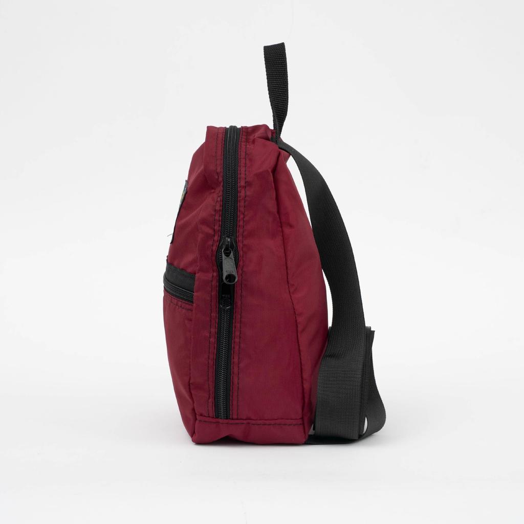 Body Bag SLING Bag Made In USA Lightweight American Casual Burgundy PEANUT BAG Tt-0050 One-shoulder