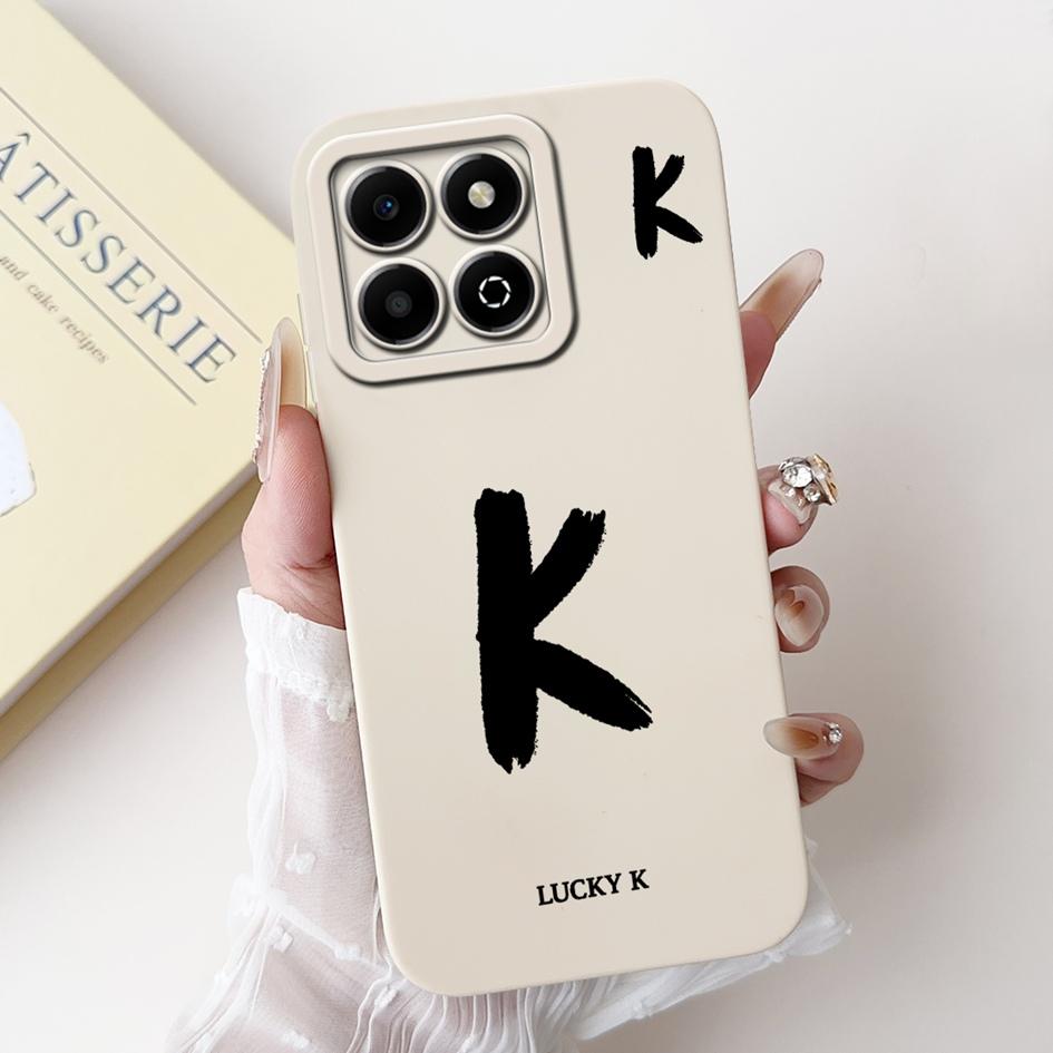 For Honor X6a X6b Case JDY-LX1 JDY-LX2 WDY-LX1 WDY-LX2 Shockproof Cover Cute Letters Soft Silicone Matte Cases For HonorX6b Capa