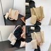 2024 Spring New Simple Casual Tote Bag Large Capacity Fashion Street Trend Straw Woven Shoulder Bag