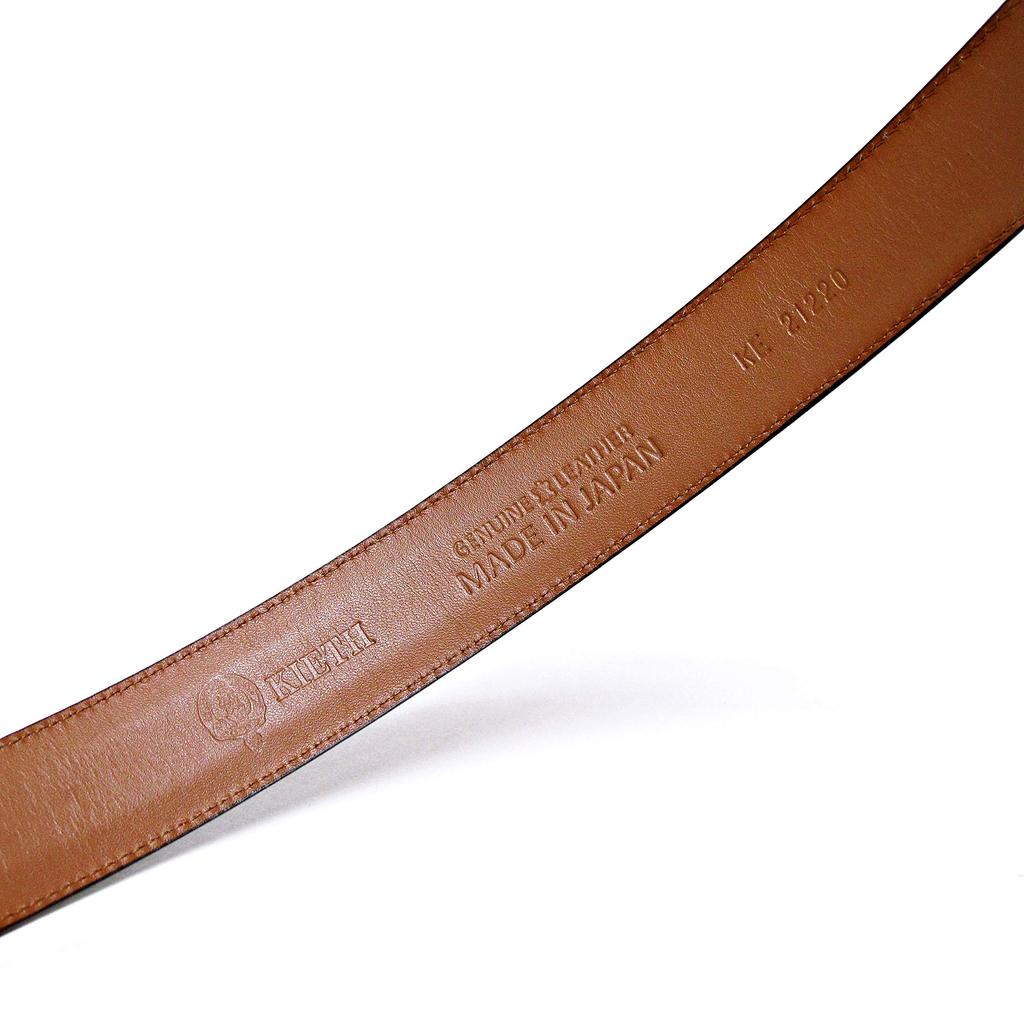 [KIETH] Men's Business Belt, Smooth Leather, Cowhide, Dark Brown, 30mm Width, One Size Fits All, Over 50 Years of History and Craftsmanship, Made In
