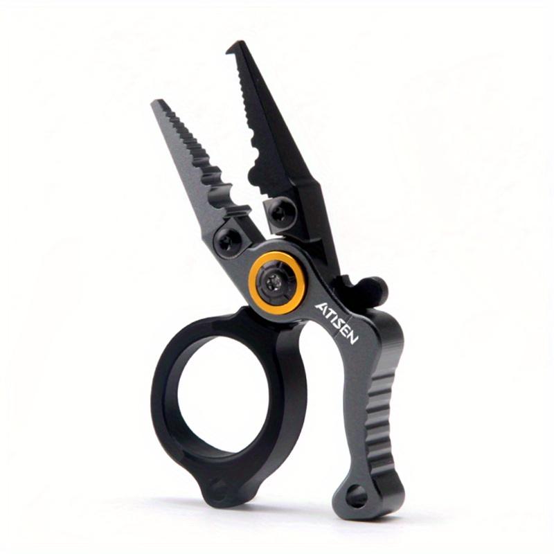 1 pz Pinze da Pesca in Alluminio Acqua Salata, Set Attrezzatura da Pesca in Surf, Multi-Tool da Pesca Rimuovi Amo Filo da Pesca Intrecciato