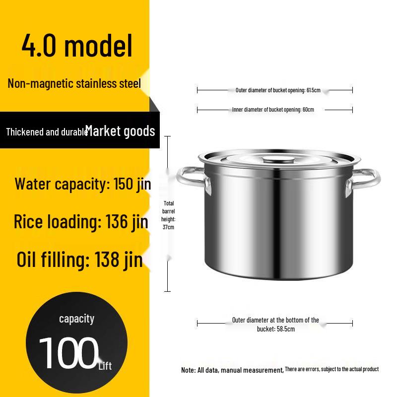 JPHZNB Thickened Stainless Steel Stockpot with Lid