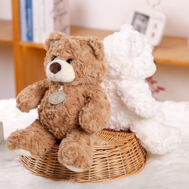 Cute Cartoon Watermelon Brown White Teddy Bear Plush Doll Toy For Gift Children