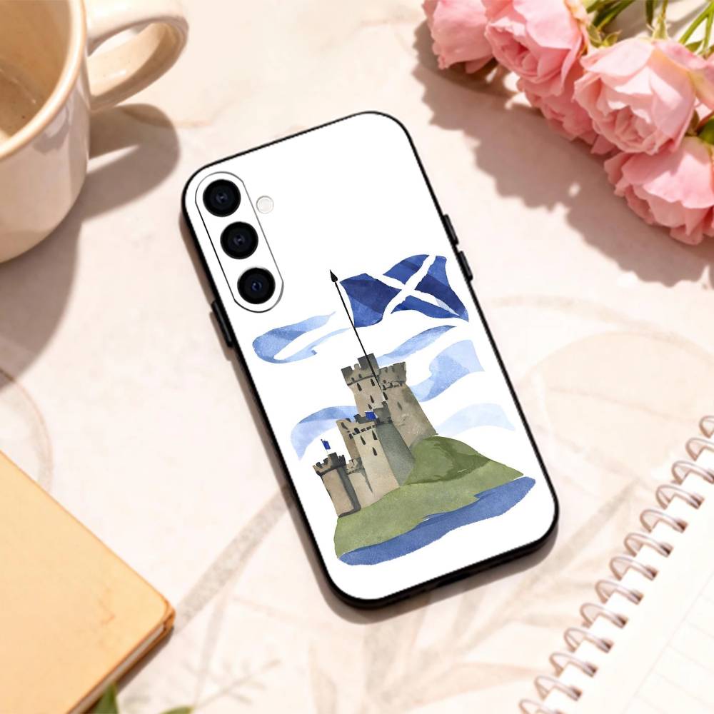S-Scotland S-Scottish F-Flag phone Case For Samsung Galaxy A73,A72,A71,A70,A53,A52,A51,Others Soft Black Shell