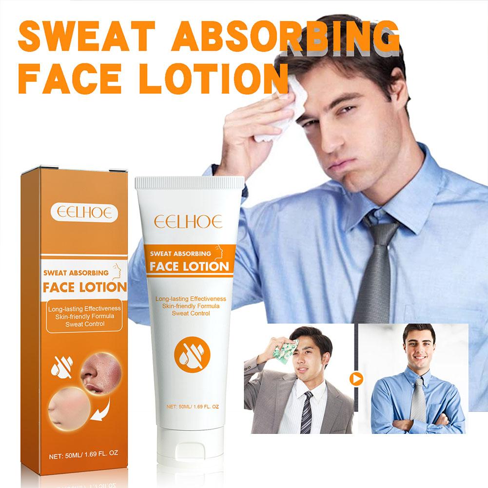 Face Antiperspirant Anti Sweat Forehead Scalp and Oily Face Control Sweat Absorbing Face Lotion Skin-friendly Formula 50ml