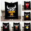 Art Illustration S-Sketchy Cow Throw Lightweight 240g Flannel Blanket Soft Skin-friendly for Summer Cooling