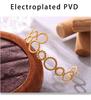 Qiong Yao Openwork Spliced Ring Bangle: European & American Style, 18K Gold-Plated Stainless Steel Bracelet