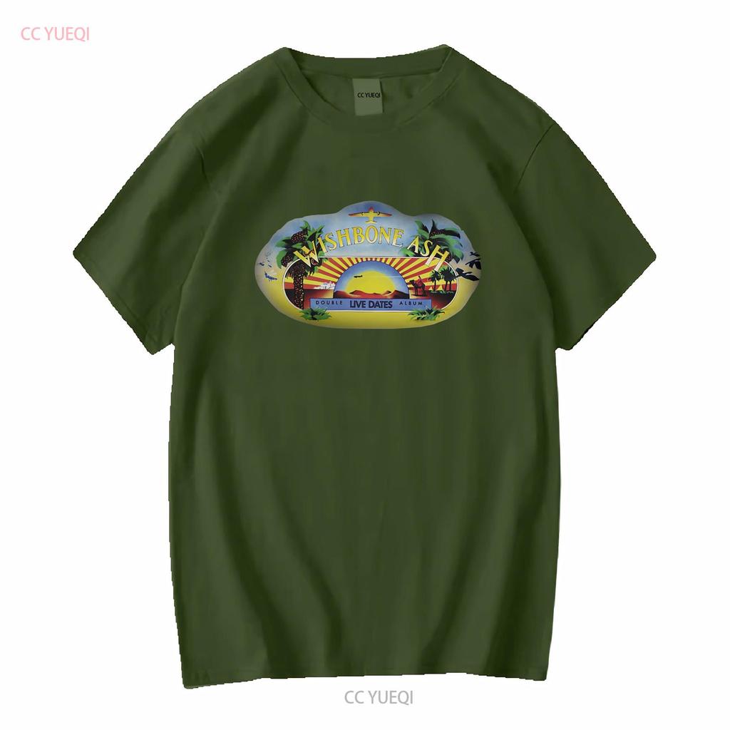 Wishbone Ash Live Dates T Shirt Black Vintage Washed Streetwear Comfortable Unisex Homme Casual Stretched Graphic Stylish