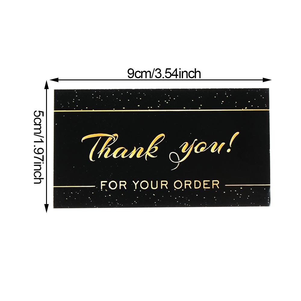 30/50PCS Black Gold Kraft Paper Cards Thank You For Your Order Card For Small Shop Gift Decoration Appreciate Card For Business