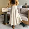 Thickened Modal Knit Skirt Women's Winter Korean Version High-waisted A-line Skirt Woolen Long Skirt