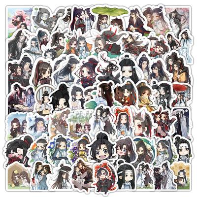 100 pezzi/confezione adesivi anime Mo Dao Zu Shi adesivi fai da te per notebook bagagli skateboard telefono giocattolo