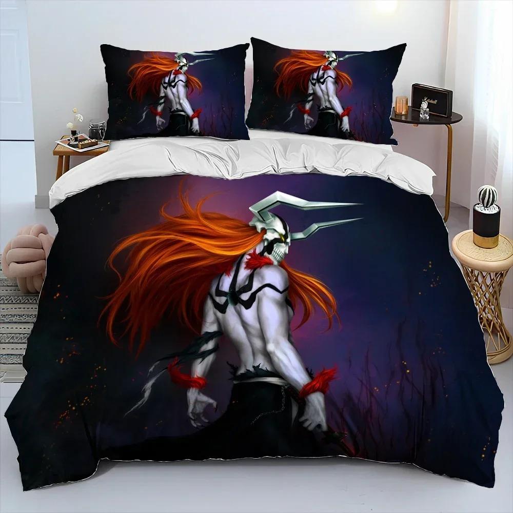 3D Anime Bleach Japan Cartoon Bedding Set Bedroom Soft Modern Bedspreads Comefortable Duvet Cover Quilt Cover And Pillowcase