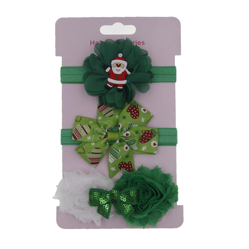 

Набори з 3 дитячих обручів для дівчаток Різдвяний обруч Проста дитяча стрічка для волосся з бантиком Різдвяні аксесуари для волосся