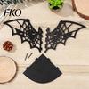 Decorative Wall Corner Mount Halloween Wooden Bat Shelf, Black Mounted Candle Holder Stand, Gothic Hanging Shelf Decor Display Rack for Home