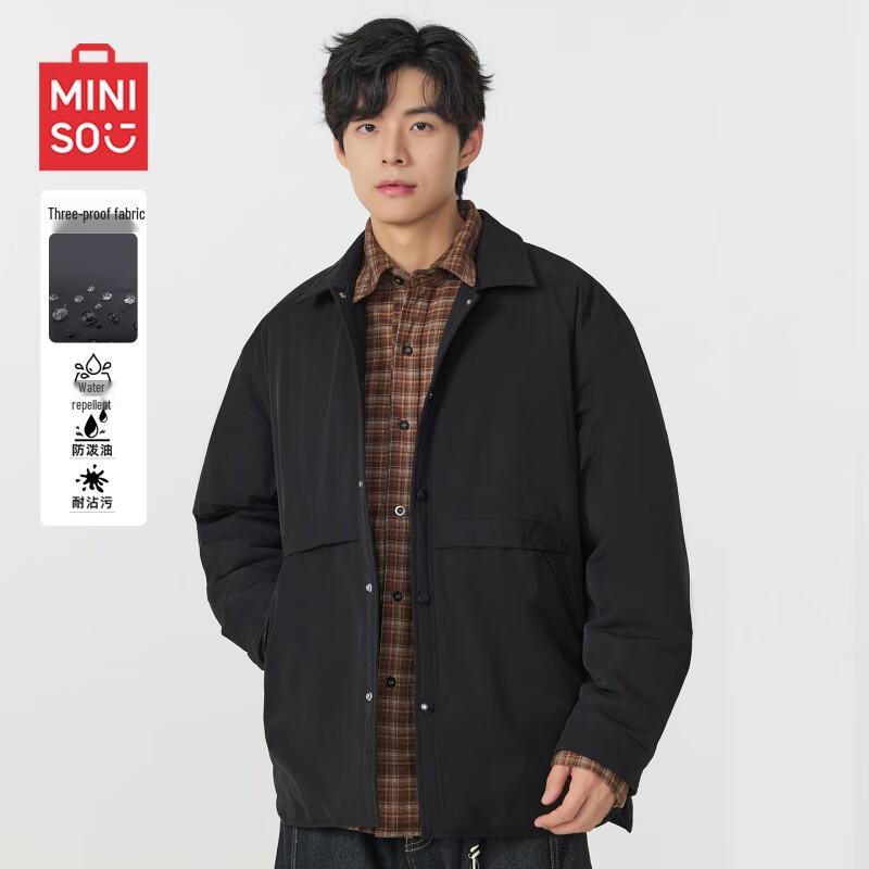 

MINISO Men s Turn-down Collar Padded Workwear Jacket XL
